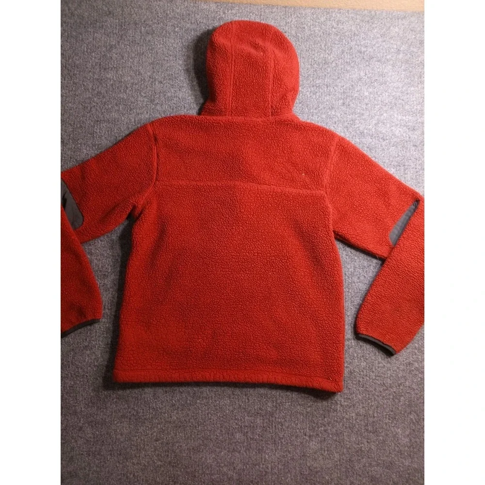 The North Face Campshire Sherpa Fleece Hoodie Red Pullover 1/4 Zip Men's S